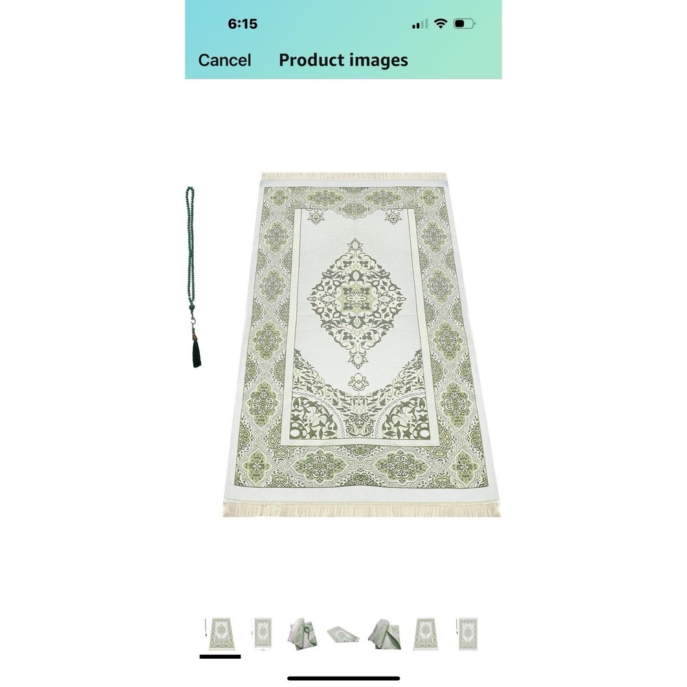 Prayeristan Muslim Prayer Rug - Green